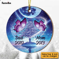 Personalized Butterfly Memorial Mom Dad Ornament SB71 87O36 thumb 1