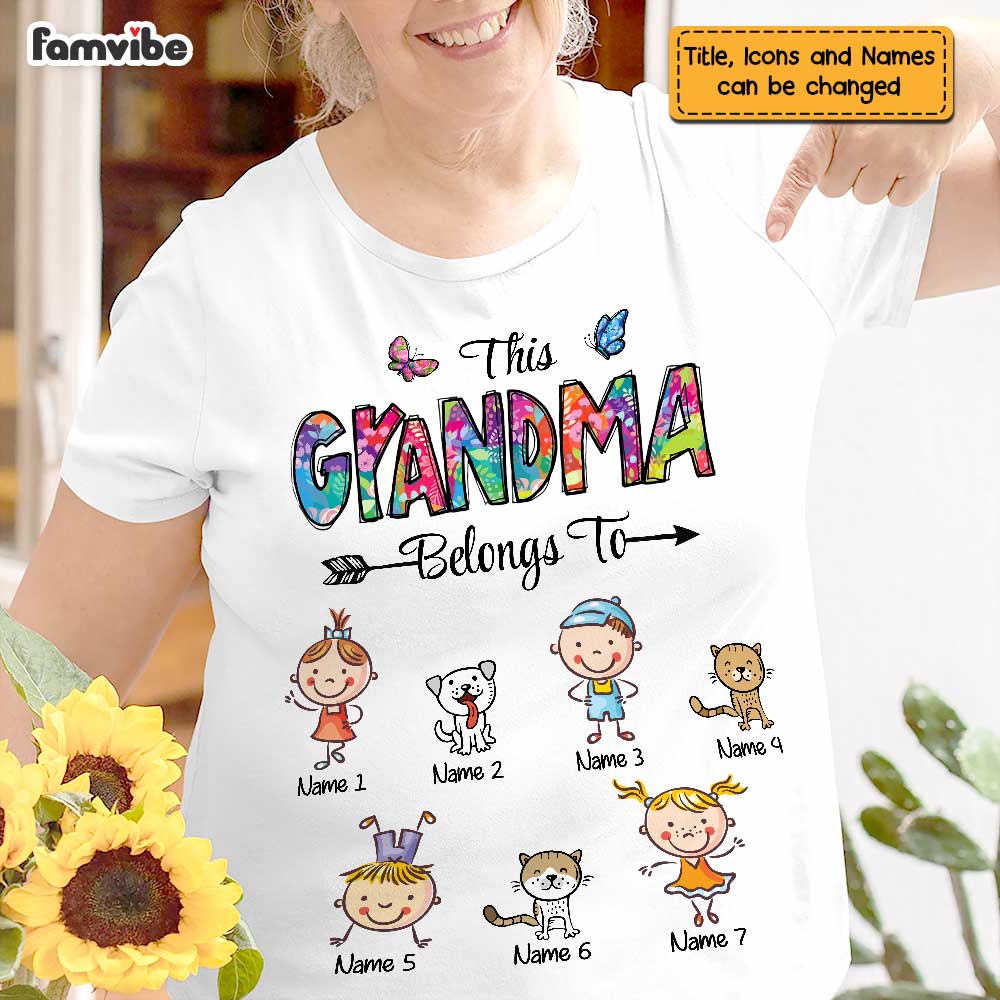 Personalized Grandma Belongs To T Shirt AG135 87O47