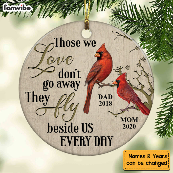 Personalized Cardinal Memo Mom Dad Circle Ornament SB63 81O58 1