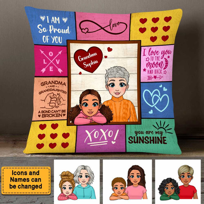 Personalized To My Granddaughter From Grandma A Bond Can't Be Broken Pillow 23033 1