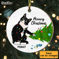 Personalized Tuxedo Cat Christmas Ornament OB211 85O58 thumb 1