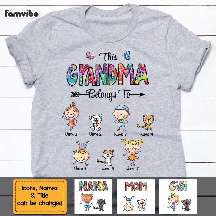 Personalized Grandma Belongs To T Shirt AG135 87O47 1