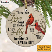 Personalized Cardinal Memo Mom Dad Circle Ornament SB63 81O58 thumb 1