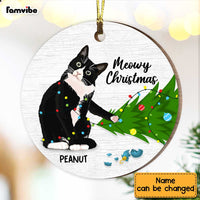 Personalized Tuxedo Cat Christmas Ornament OB211 85O58 thumb 1