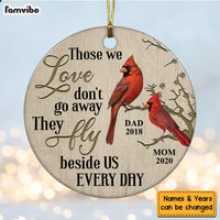 Personalized Cardinal Memo Mom Dad Circle Ornament SB63 81O58 thumb 1