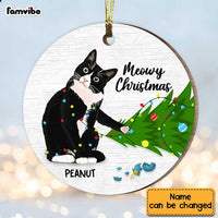 Personalized Tuxedo Cat Christmas Ornament OB211 85O58 thumb 1