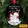 Personalized First Christmas Snowman Couple  Ornament OB21 85O47 1