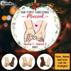 Personalized Couple Christmas Engaged Married Circle Ornament OB293 81O47 1