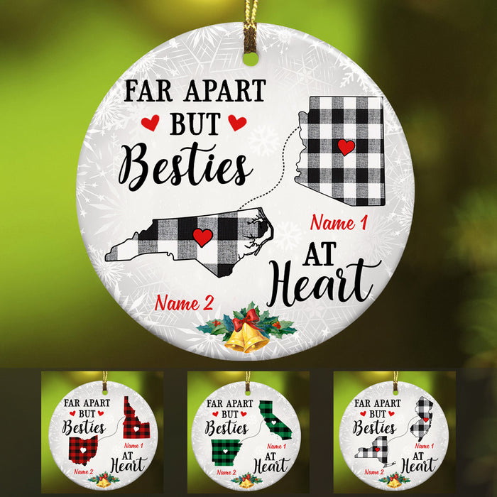 Personalized Bestie At Heart Long Distance Ornament SB222 30O47 1