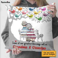 Personalized My Blessings Call Me Grandma Grandpa Pillow AP234 67O36 (Insert Included) thumb 1