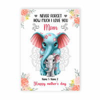 Personalized Elephant Mom Grandma Mother's Day Card MR143 95O28 thumb 1