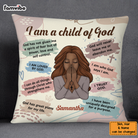 Personalized Daughter I Am A Child Of God Bible Verse Prayer Pillow NB282 58O47 thumb 1