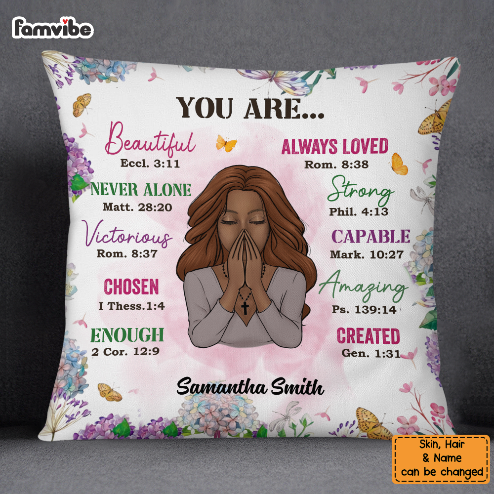 Personalized You Are Daughter Bible Verses Pillow NB262 23O58