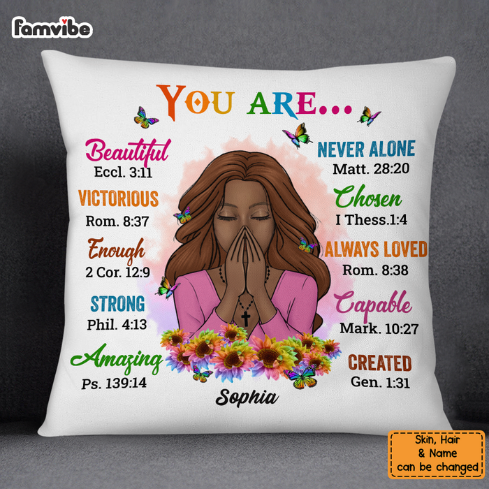 Personalized You Are Daughter Floral Pillow SB53 32O53 1