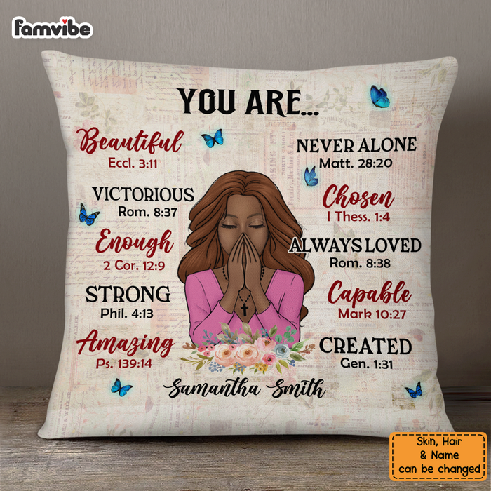 Personalized You Are Bible Verses Pillow NB224 30O58 1