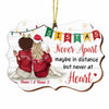 Personalized Christmas Sistas Never Apart Long Distance Benelux Ornament OB81 85O34 1