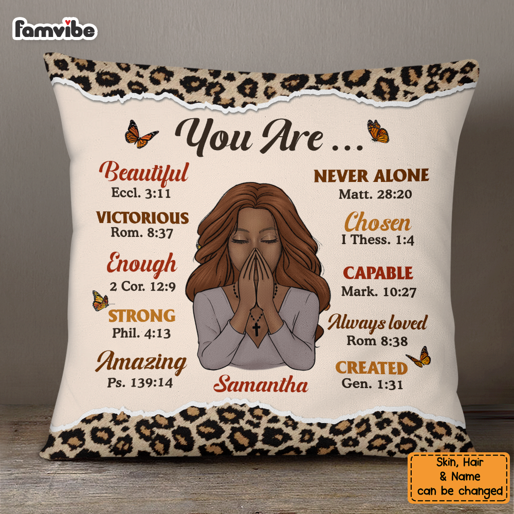 Personalized You Are Bible Verses Pillow NB222 30O47