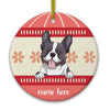 Personalized Dog Christmas Circle Ornament OB253 24O66 1