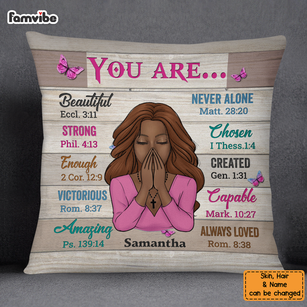 Personalized Bible Verses You Are Pillow NB282 30O47