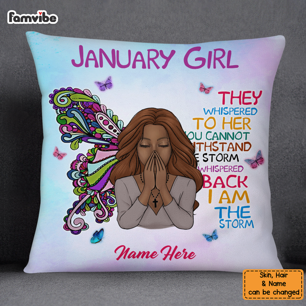 Personalized Daughter BWA Birthday Pillow DB213 23O36