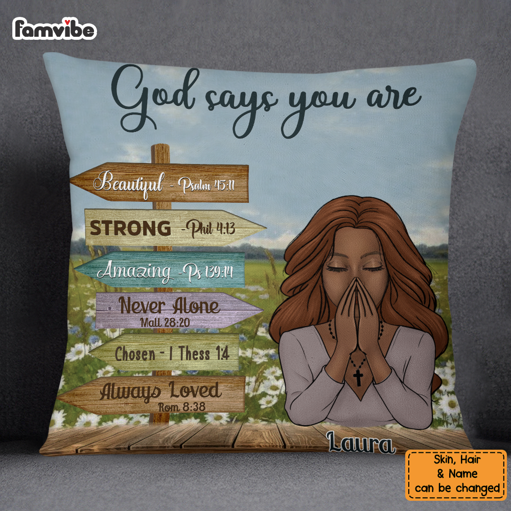Personalized You Are Daughter Bible Verses Pillow NB244 23O76