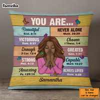 Personalized Bible Verses God Says You Are Pillow NB301 30O47 thumb 1