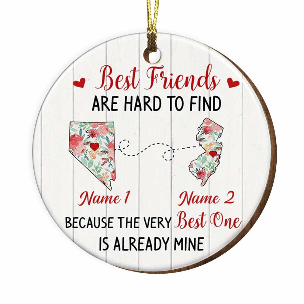 Personalized Best Friends Long Distance  Ornament SB248 30O34