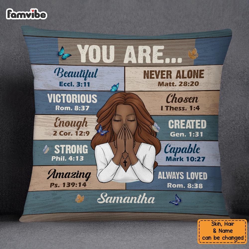 Personalized Bible Verses You Are Pillow NB262 30O47