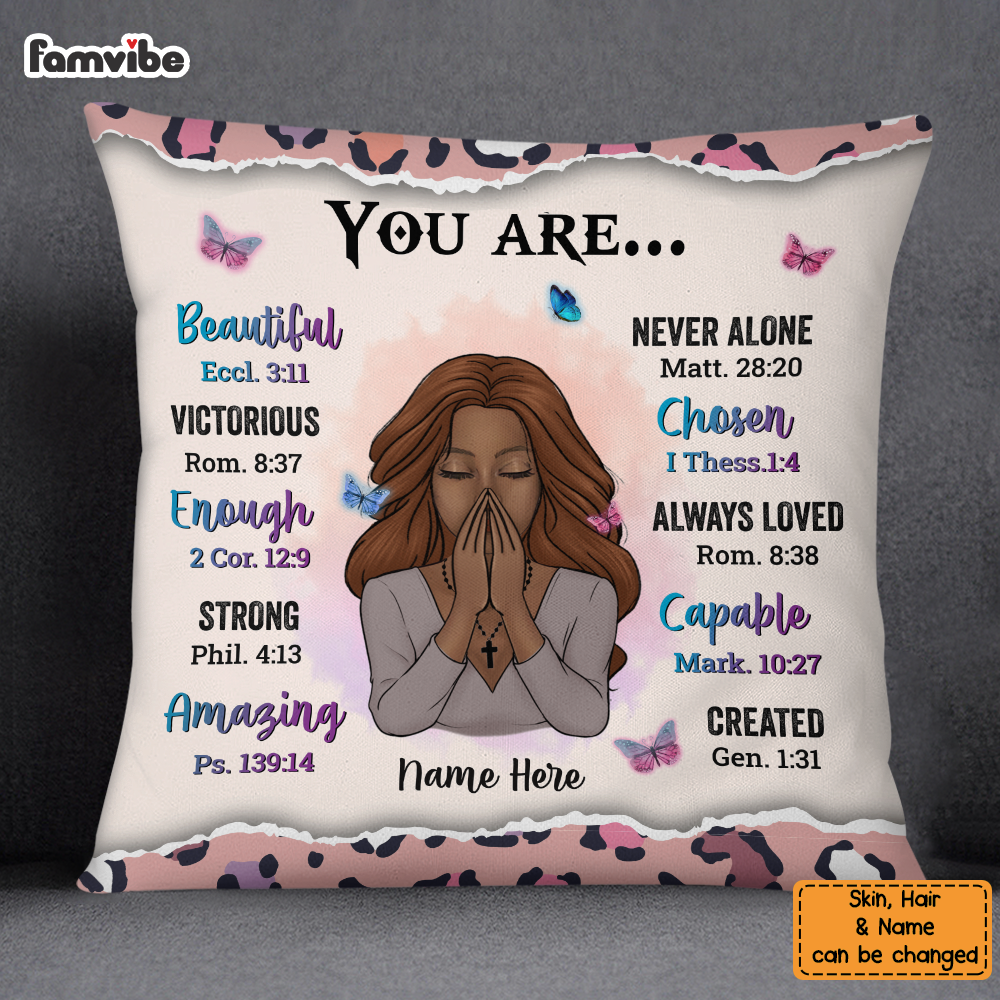 Personalized Bible Verses You Are Pillow NB283 30O58