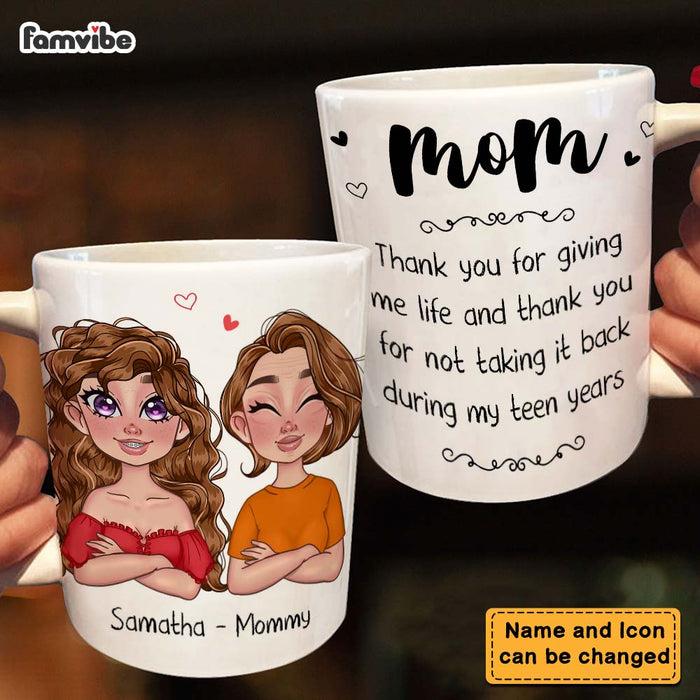 Personalized Gift for Mom Thank You For Giving Me Life Mug 23666 1