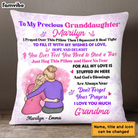 Personalized To Granddaughter Prayer From Grandma Pillow NB253 58O28 thumb 1
