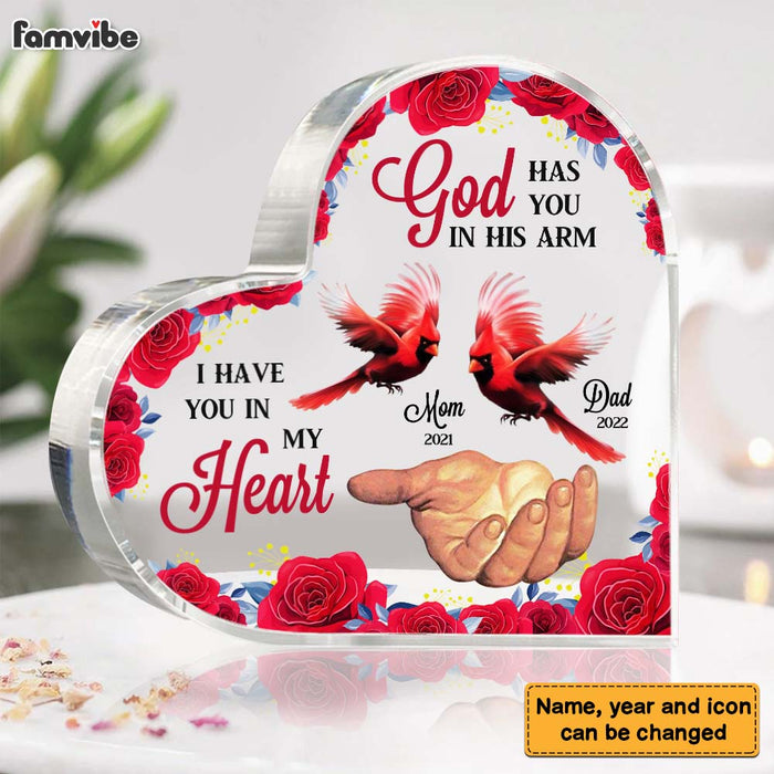 Personalized God Has You In His Arm Cardinals Memorial Acrylic Plaque 22729 1