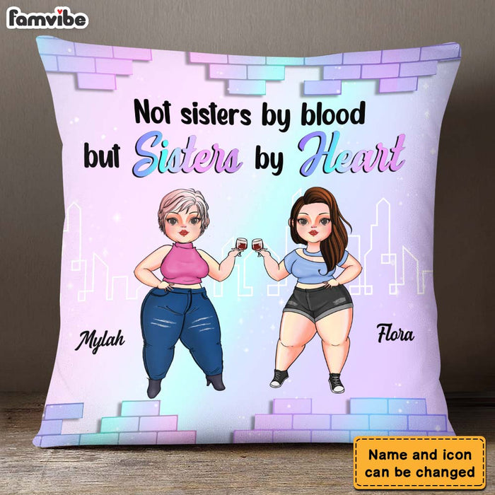Personalized Friends Not Sisters By Blood But Sisters By Heart Pillow 22663 1