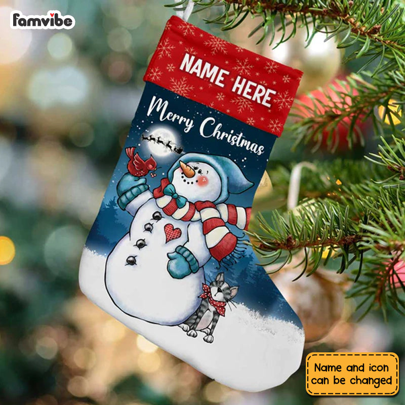 Personalized Snowman Family Christmas Stocking SB102 95O34