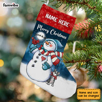 Personalized Snowman Family Christmas Stocking SB102 95O34 thumb 1