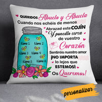 Personalized Spanish Mamá Abuela Bee Bottle Mom Grandma Pillow AP269 65O34 (Insert Included) thumb 1