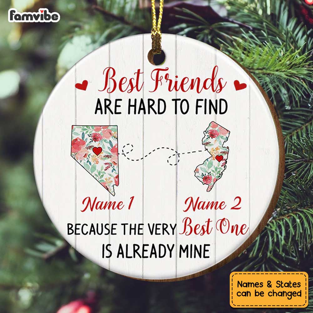 Personalized Best Friends Long Distance  Ornament SB248 30O34