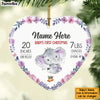 Personalized Elephant Baby First Christmas Heart Ornament AG186 73O58 1