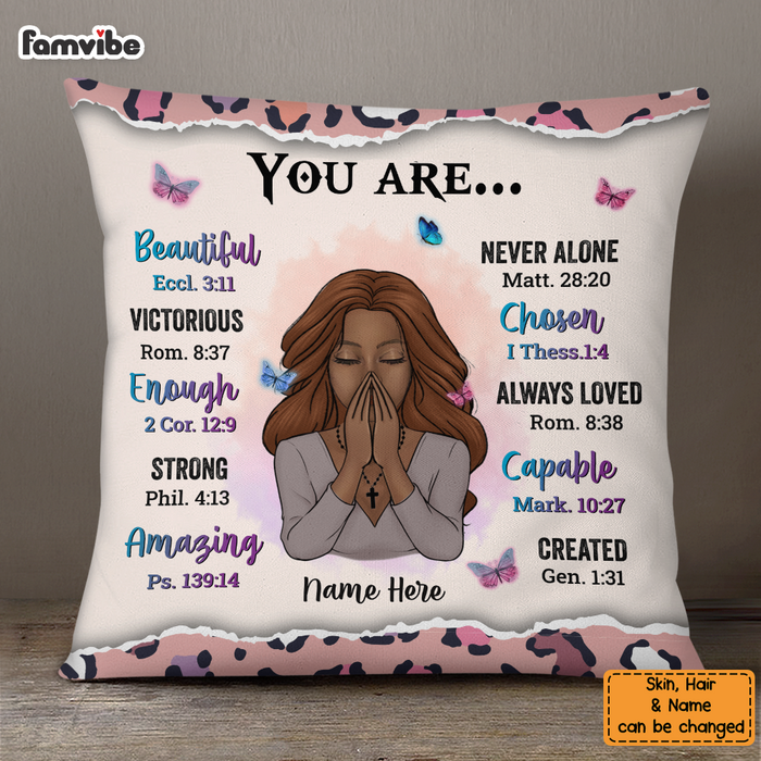 Personalized Bible Verses You Are Pillow NB283 30O58 1