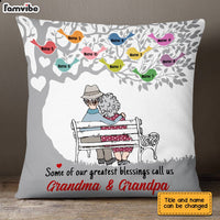 Personalized My Blessings Call Me Grandma Grandpa Pillow AP234 67O36 (Insert Included) thumb 1