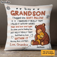 Personalized Mom Grandma Hug This Bear Drawing Pillow AP51 23O28 thumb 1
