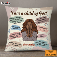 Personalized Daughter I Am A Child Of God Bible Verse Prayer Pillow NB282 58O47 thumb 1