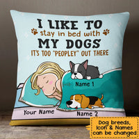 Personalized Stay In Bed With My Dog  Pillow DB42 29O47 thumb 1