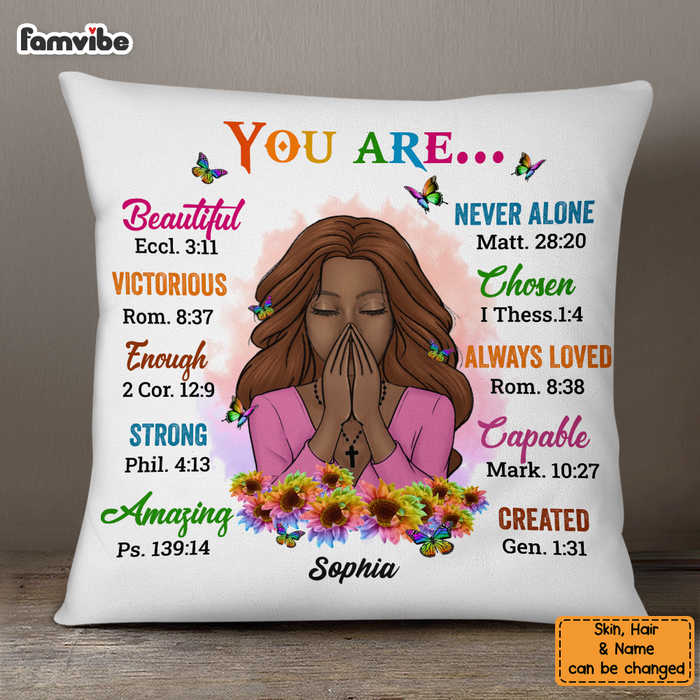 Personalized You Are Daughter Floral Pillow SB53 32O53 1
