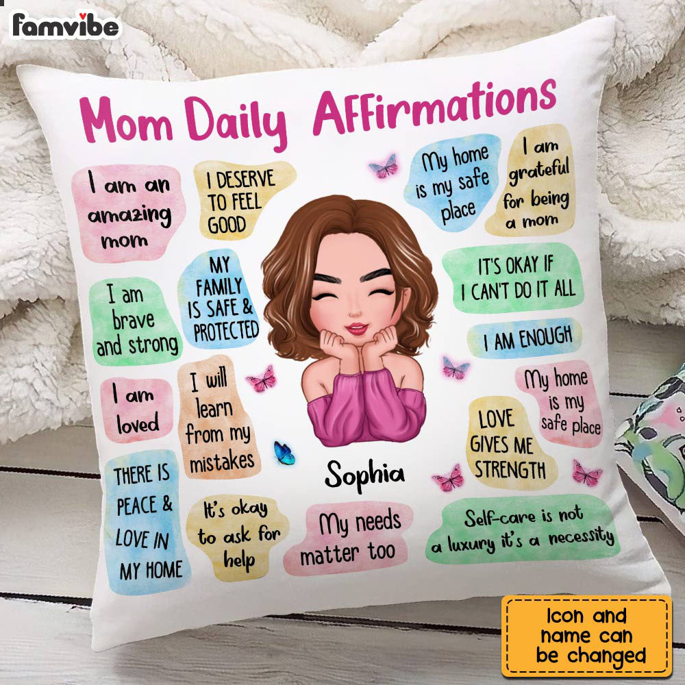 Personalized Mom Daily  Affirmations Pillow SB51 85O28