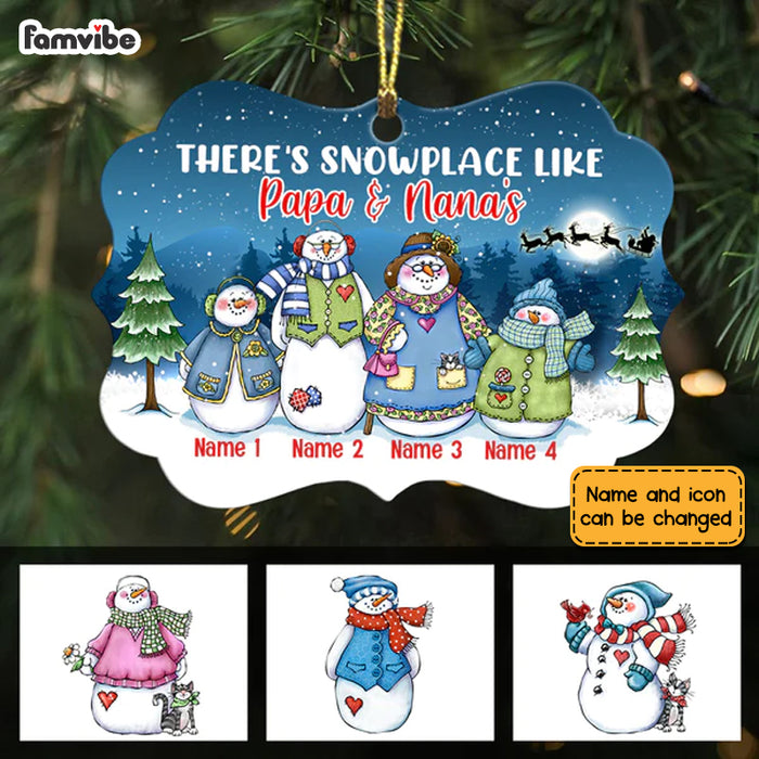 Personalized Snowman Grandparent Christmas Benelux Ornament AG303 95O34 1