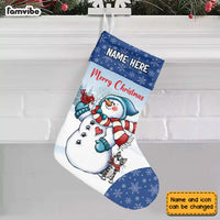 Personalized Snowman Family Christmas Stocking SB102 95O34 thumb 1