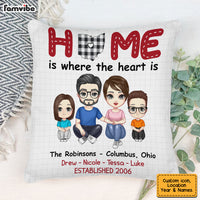 Personalized Family Home Is Where The Heart Is Pillow JN101 58O28 thumb 1