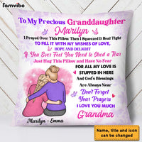 Personalized To Granddaughter Prayer From Grandma Pillow NB253 58O28 thumb 1