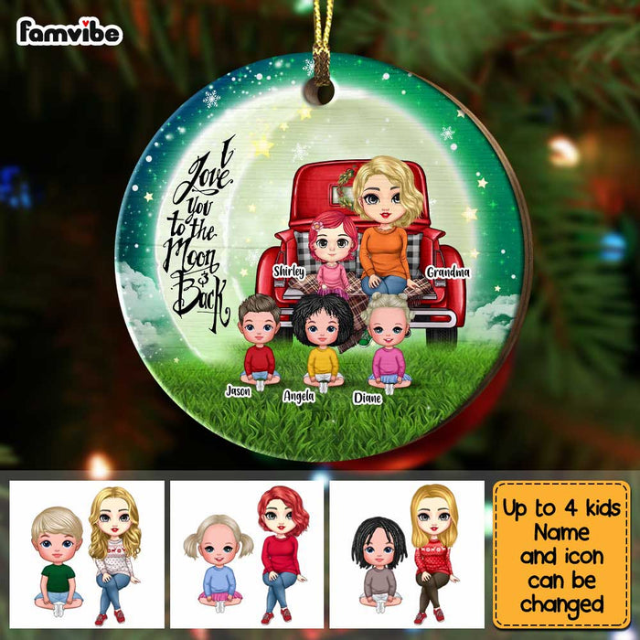 Personalized I Love You To The Moon And Back Grandma Family Circle Ornament SB152 58O67 1